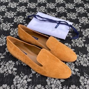 Margaux Camel Suede Flats